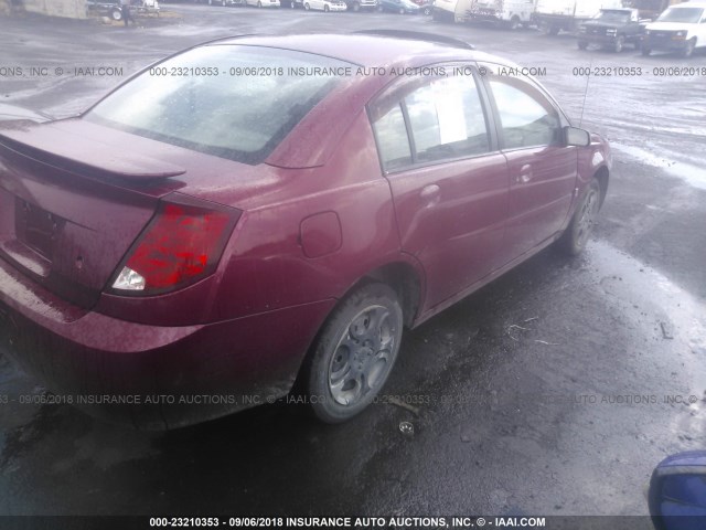 1G8AJ54F14Z186429 - 2004 SATURN ION LEVEL 2 红色 照片 4
