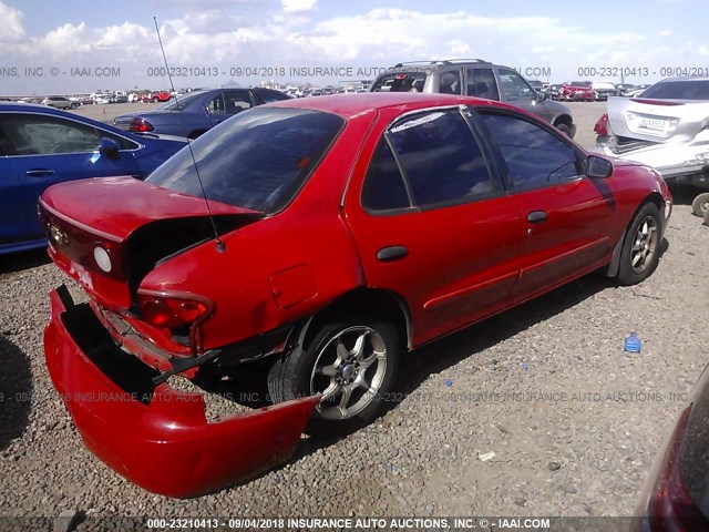 1G1JF52F647186909 - 2004 CHEVROLET CAVALIER LS RED photo 4