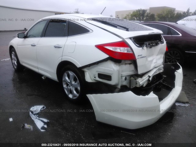 5J6TF2H56AL009299 - 2010 HONDA ACCORD CROSSTOUR EXL WHITE photo 3