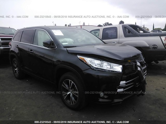 5TDZZRFH5JS265249 - 2018 TOYOTA HIGHLANDER LE/LE PLUS BLACK photo 1