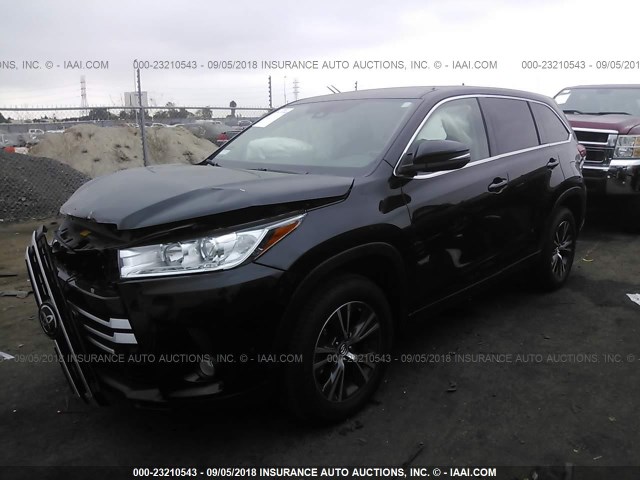 5TDZZRFH5JS265249 - 2018 TOYOTA HIGHLANDER LE/LE PLUS BLACK photo 2