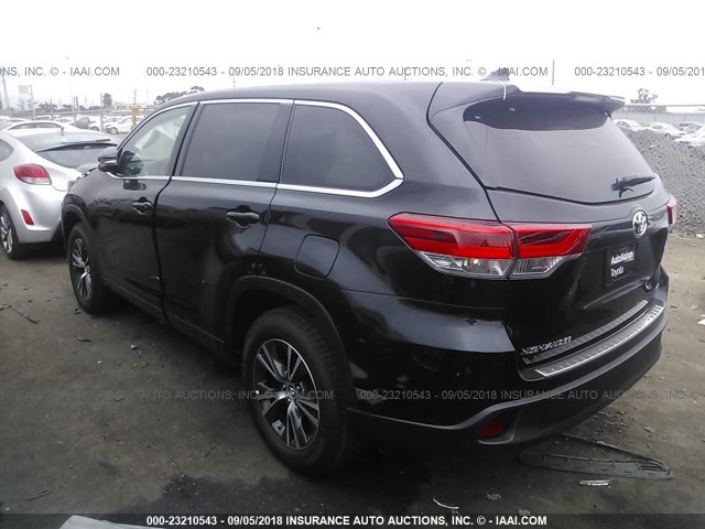 5TDZZRFH5JS265249 - 2018 TOYOTA HIGHLANDER LE/LE PLUS BLACK photo 3