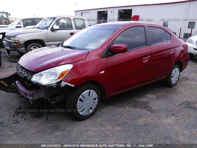 ML32F3FJ4HHF05955 - 2017 MITSUBISHI MIRAGE G4 ES Rojo foto 2
