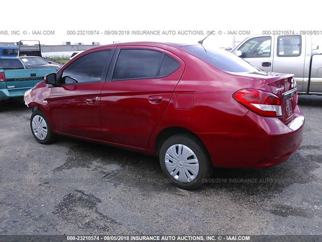 ML32F3FJ4HHF05955 - 2017 MITSUBISHI MIRAGE G4 ES Rojo foto 3