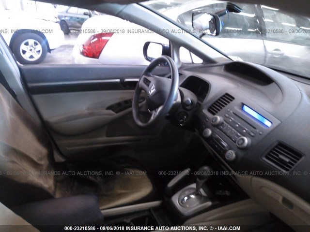 JHMFA36228S015437 - 2008 HONDA CIVIC HYBRID BLUE photo 5