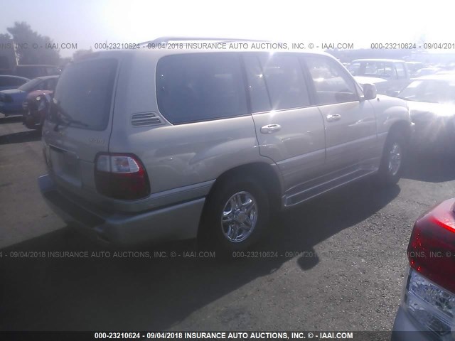 JT6HT00W2Y0089605 - 2000 LEXUS LX 470 GOLD photo 4