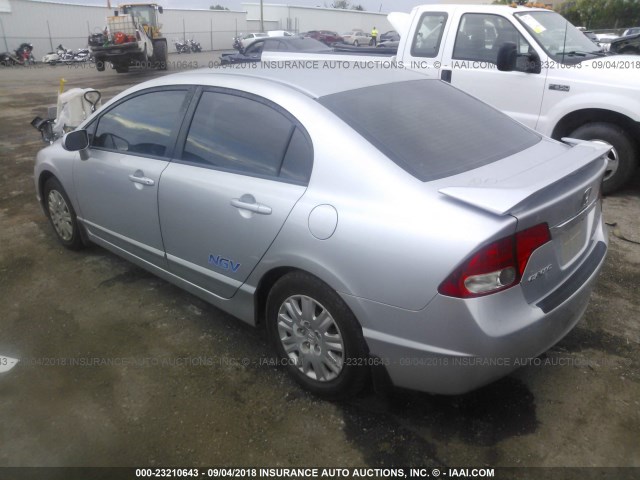 1HGFA465X9L000876 - 2009 HONDA CIVIC GX SILVER photo 3