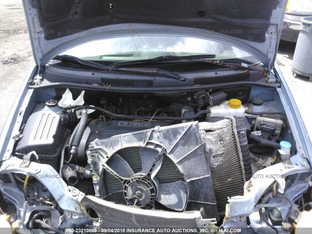 KL1TD66666B681589 - 2006 CHEVROLET AVEO LS Light Blue photo 10