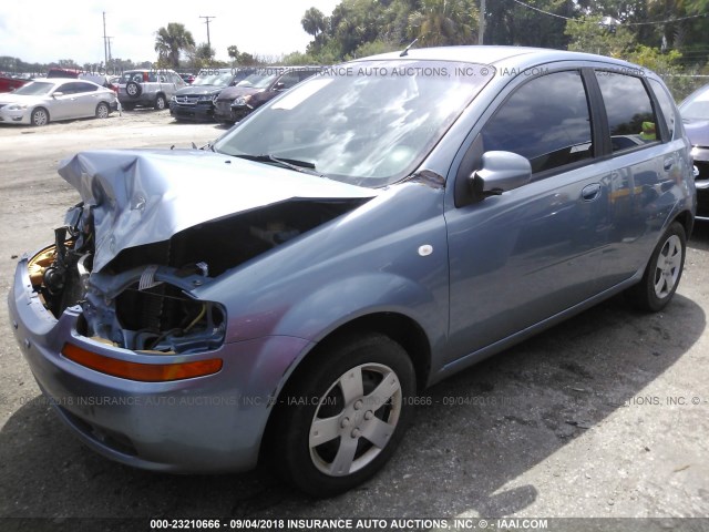 KL1TD66666B681589 - 2006 CHEVROLET AVEO LS Light Blue photo 2