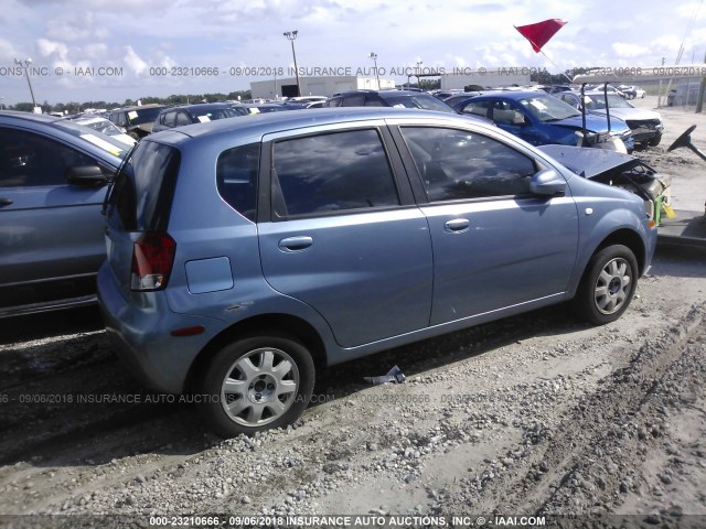 KL1TD66666B681589 - 2006 CHEVROLET AVEO LS Light Blue photo 4