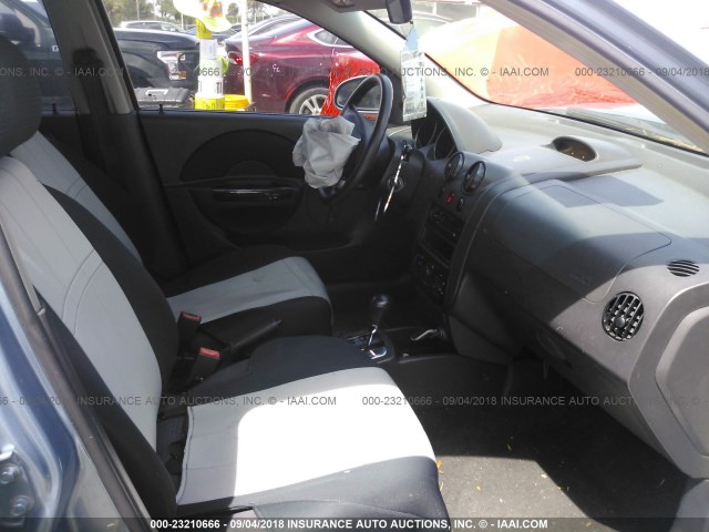 KL1TD66666B681589 - 2006 CHEVROLET AVEO LS Light Blue photo 5