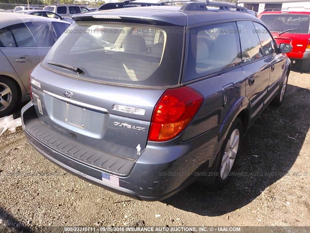 4S4BP61C067360087 - 2006 SUBARU LEGACY OUTBACK 2.5I BLUE photo 4