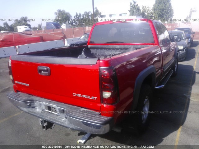 2GCEK19T941275895 - 2004 CHEVROLET SILVERADO K1500 RED photo 4