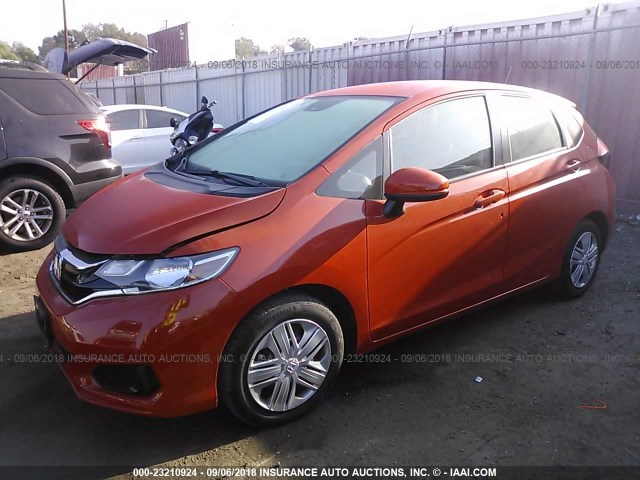 3HGGK5H40JM700128 - 2018 HONDA FIT LX ORANGE photo 2