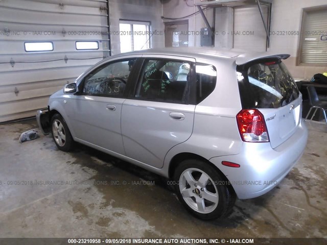 KL1TD66667B771617 - 2007 CHEVROLET AVEO LS SILVER photo 3