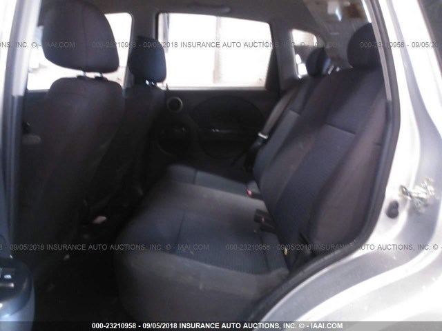 KL1TD66667B771617 - 2007 CHEVROLET AVEO LS SILVER photo 8