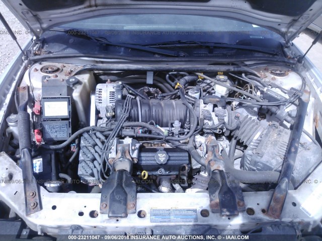 2G1WX15K839262020 - 2003 CHEVROLET MONTE CARLO SS ვერცხლისფერი ფოტო 10