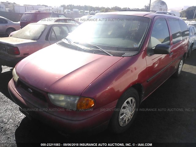 2FMDA5149WBA66448 - 1998 FORD WINDSTAR WAGON RED photo 2