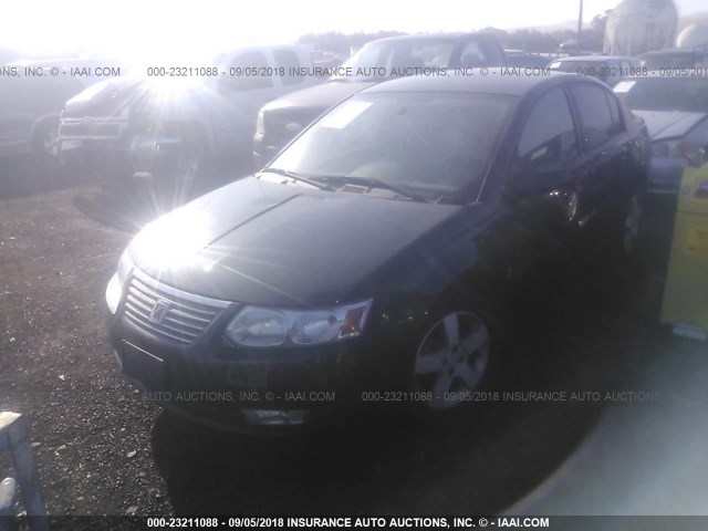 1G8AL55F17Z181664 - 2007 SATURN ION LEVEL 3 BLACK photo 2