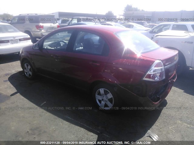 KL1TD5DEXAB050101 - 2010 CHEVROLET AVEO LS/LT RED photo 3