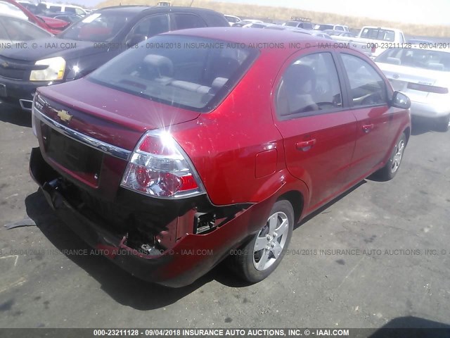 KL1TD5DEXAB050101 - 2010 CHEVROLET AVEO LS/LT 红色 照片 4