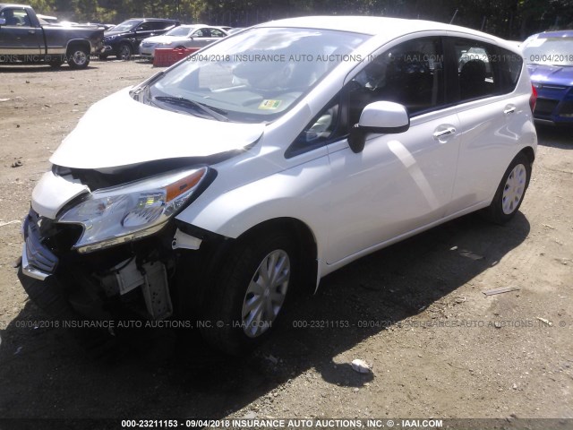 3N1CE2CPXEL424768 - 2014 NISSAN VERSA NOTE S/S PLUS/SV/SL WHITE photo 2