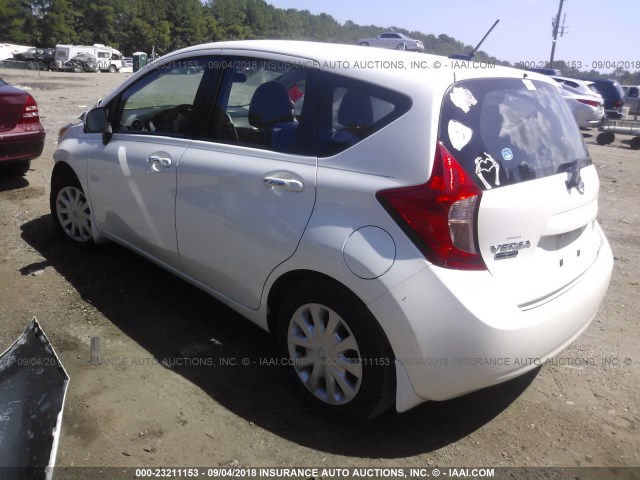 3N1CE2CPXEL424768 - 2014 NISSAN VERSA NOTE S/S PLUS/SV/SL WHITE photo 3