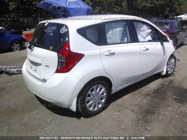 3N1CE2CPXEL424768 - 2014 NISSAN VERSA NOTE S/S PLUS/SV/SL WHITE photo 4