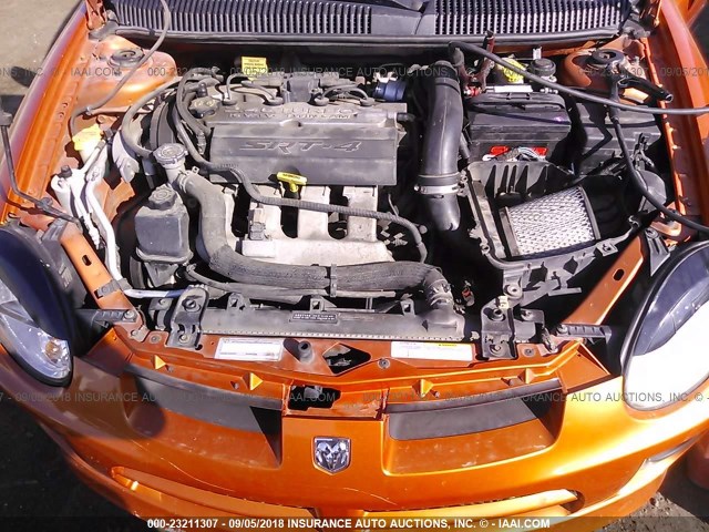 1B3ES66S05D108230 - 2005 DODGE NEON SRT-4 ORANGE photo 10