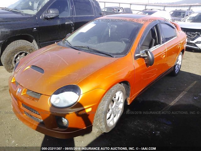 1B3ES66S05D108230 - 2005 DODGE NEON SRT-4 ORANGE photo 2