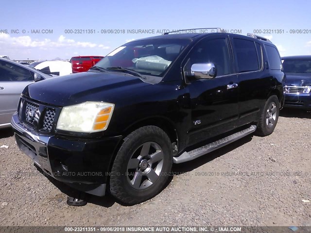 5N1AA08AX5N720782 - 2005 NISSAN ARMADA SE/LE BLACK photo 2