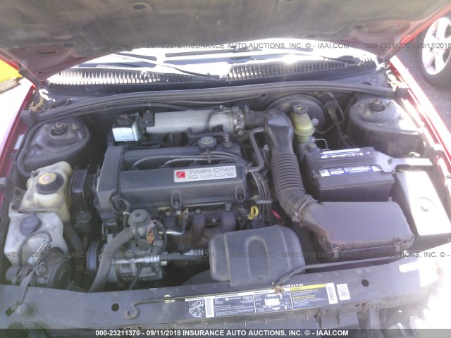 1G8ZY1270XZ237698 - 1999 SATURN SC2 RED photo 10