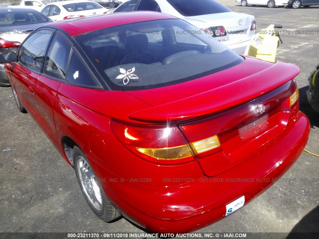 1G8ZY1270XZ237698 - 1999 SATURN SC2 RED photo 3