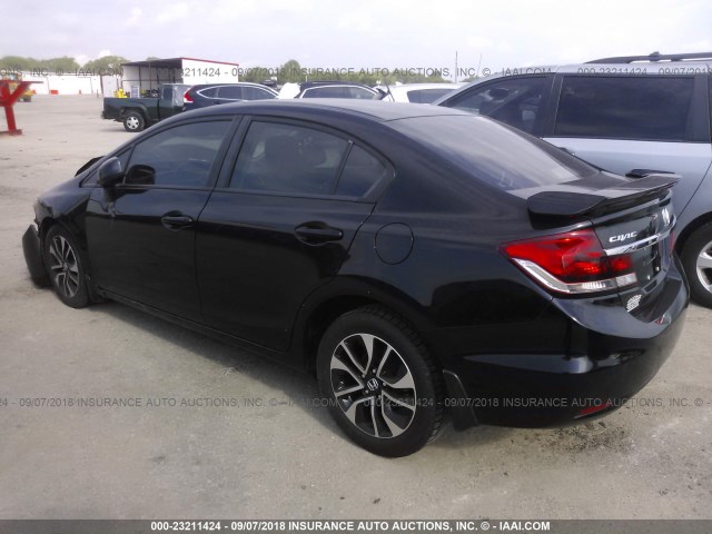 19XFB2F92DE022908 - 2013 HONDA CIVIC EXL BLACK photo 3