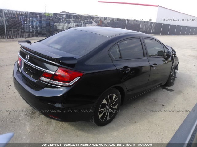 19XFB2F92DE022908 - 2013 HONDA CIVIC EXL BLACK photo 4