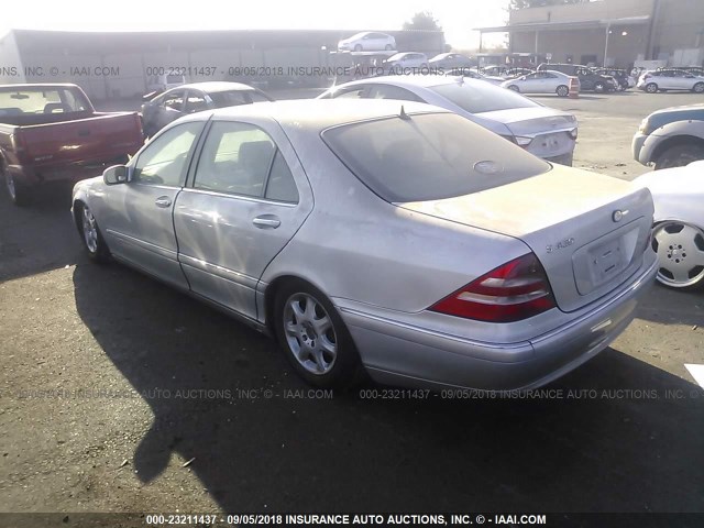 WDBNG70JXYA131282 - 2000 MERCEDES-BENZ S 430 SILVER photo 3