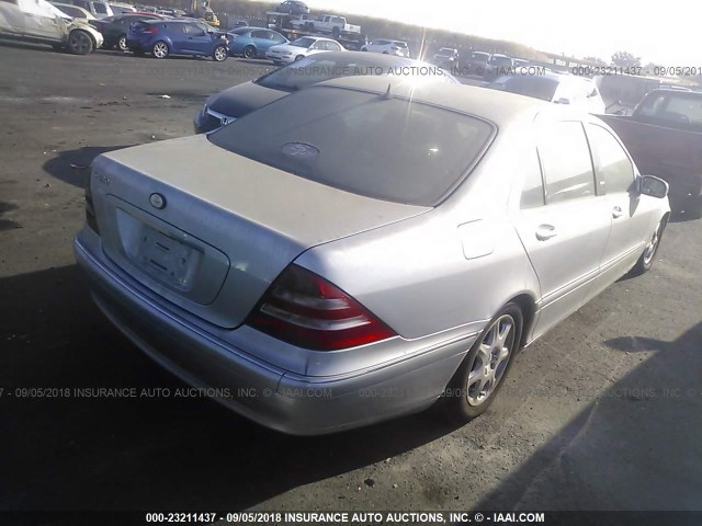 WDBNG70JXYA131282 - 2000 MERCEDES-BENZ S 430 SILVER photo 4