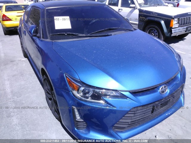 JTKJF5C71GJ023535 - 2016 TOYOTA SCION TC BLUE photo 1