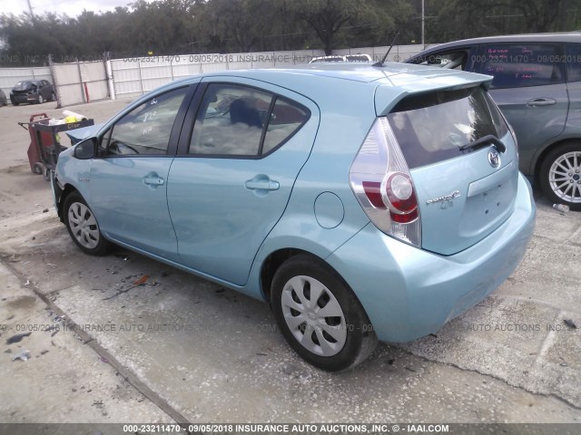 JTDKDTB37E1076693 - 2014 TOYOTA PRIUS C BLUE photo 3