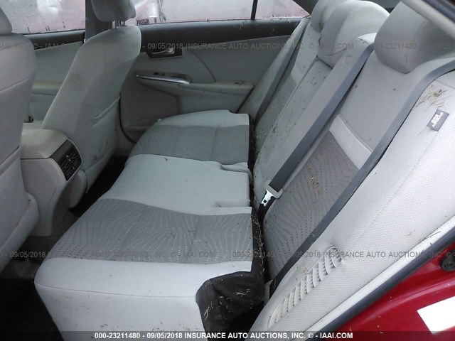 4T1BD1FK9EU139406 - 2014 TOYOTA CAMRY HYBRID/LE/XLE 红色 照片 8