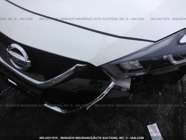 1N4AA6APXJC364674 - 2018 NISSAN MAXIMA 3.5S/SV/SL/SR/PLAT WHITE photo 6