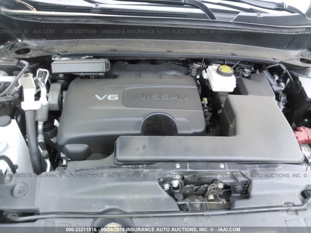 5N1DR2MN4JC636120 - 2018 NISSAN PATHFINDER S/SV/SL/PLATINUM BLACK photo 10