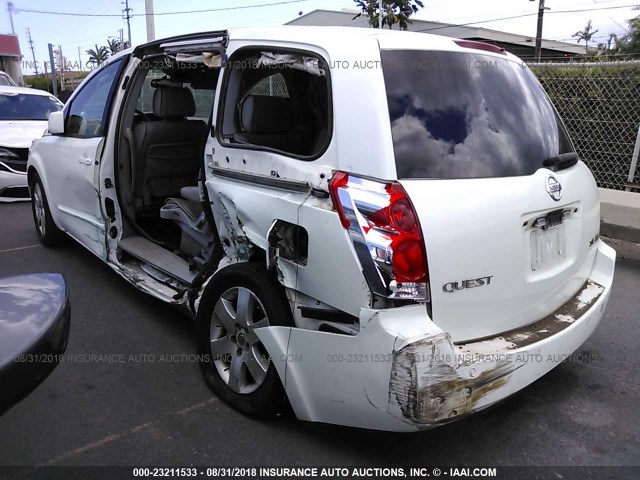 5N1BV28U04N359639 - 2004 NISSAN QUEST S/SE/SL WHITE photo 3