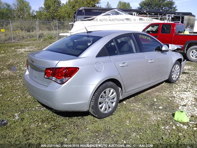 1G1PF5S98B7280064 - 2011 CHEVROLET CRUZE LT SILVER photo 4