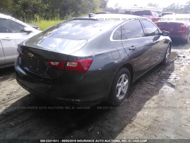 1G1ZB5ST1JF105515 - 2018 CHEVROLET MALIBU LS 灰色 照片 4