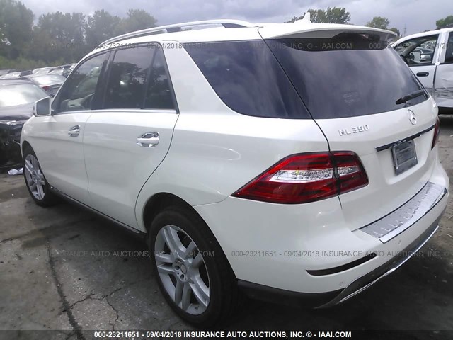 4JGDA5HB0DA173417 - 2013 MERCEDES-BENZ ML 350 4MATIC WHITE photo 3