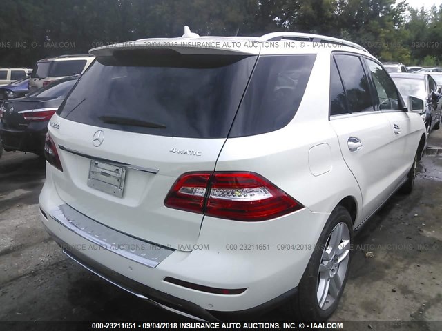 4JGDA5HB0DA173417 - 2013 MERCEDES-BENZ ML 350 4MATIC WHITE photo 4