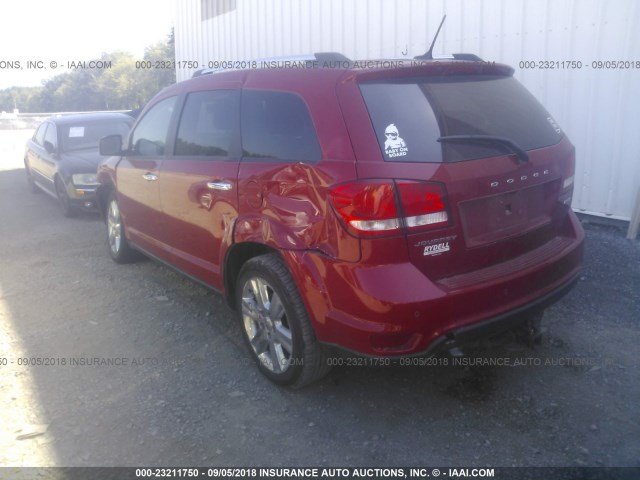 3C4PDCDG4CT221832 - 2012 DODGE JOURNEY CREW RED photo 3