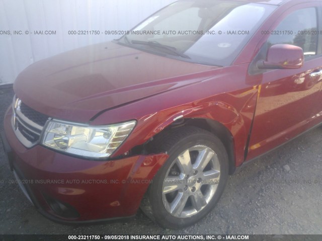 3C4PDCDG4CT221832 - 2012 DODGE JOURNEY CREW RED photo 6