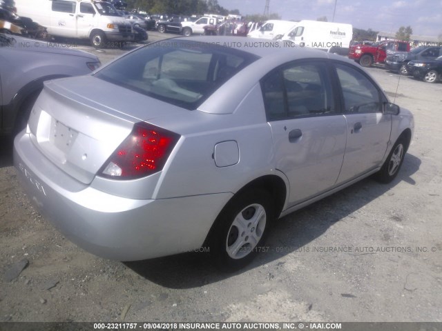 1G8AG52F44Z105277 - 2004 SATURN ION LEVEL 1 SILVER photo 4